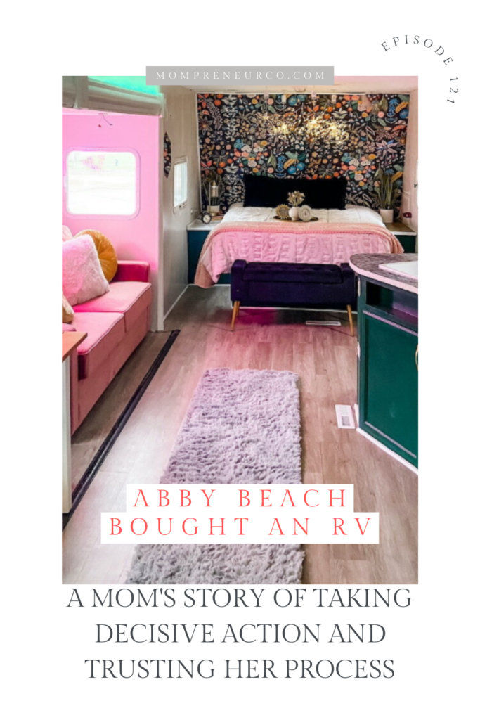 Abby Beach, founder of RV Social Lounge, shares on the Mompreneur Guide Podcast the story of how she a concept into a full-blown business.